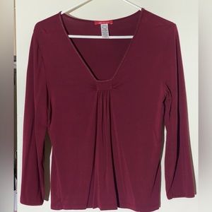 Anne Klein V-neck top, Size Small